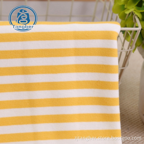 striped wholesale polyester cotton fleece knit fabric